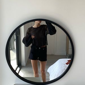 Zara long sleeve sheer blouse